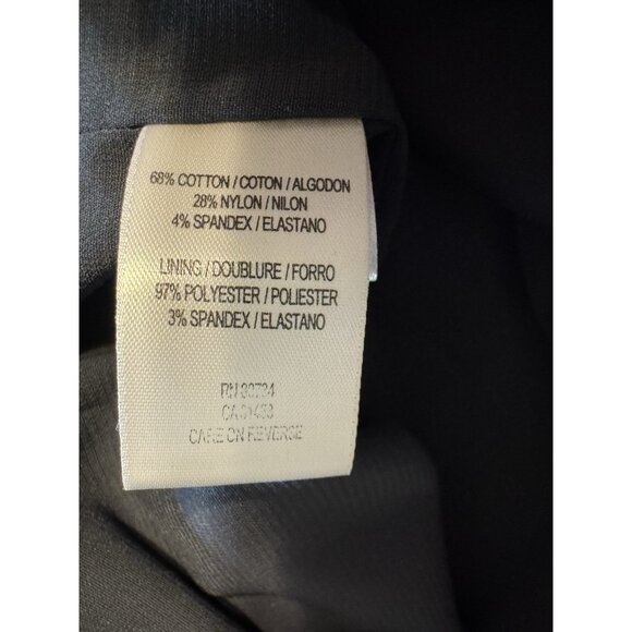 BCBGMaxAzria Dress 4 Small Black Stretch Cotton Puff Short Sleeve Pockets - Picture 9 of 9